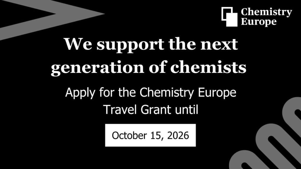 Felhívás „Chemistry Europe Travel Grant” utazási pályázatra – a támogatás összege 2000 EUR